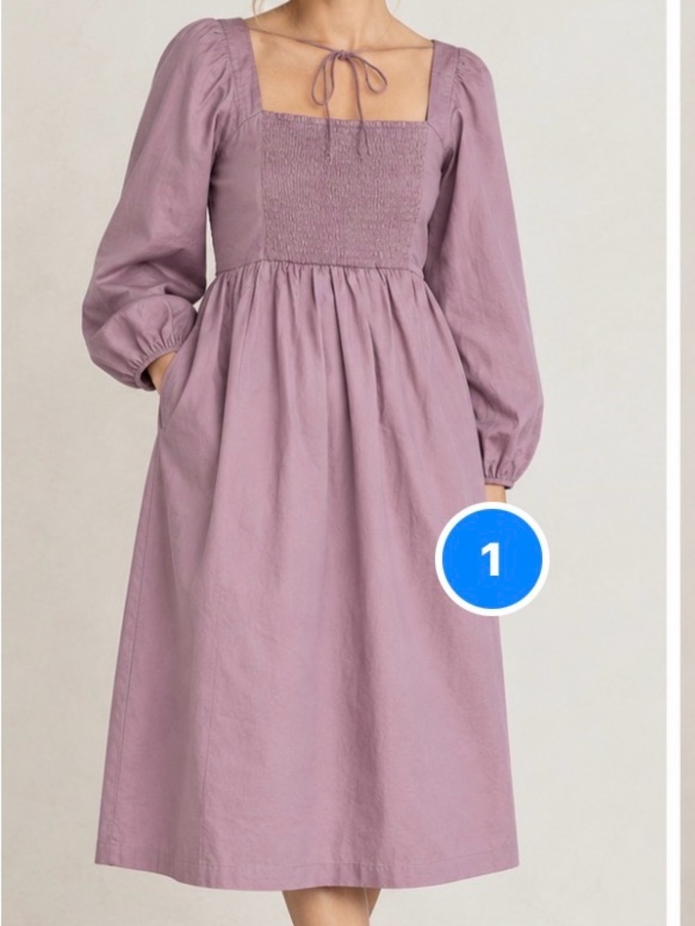 Ava Viv Dress in Dusty Mauve XXL